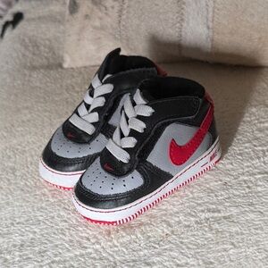 Baby Nike Black and Red Sneakers